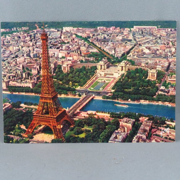 Vintage Postcard - Airiel Photograph Eifel Tower - Yvon Paris - Picture 4 of 4